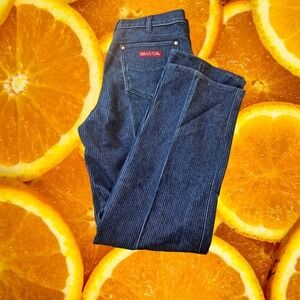 Braxton Stretch Jeans Mens‎ Size 34 Blue Denim Stripe Casual Pants